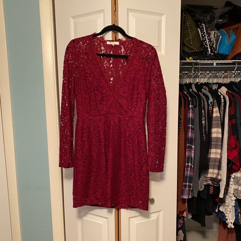 Wayf Maroon Dress